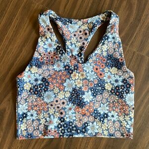Women’s Aerie Offline Small Floral Print Sports Bra Buttery Soft